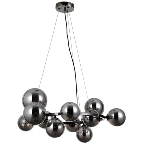 Italux Canello   Suspension Globe Noir mat 11xG9 (1/2)