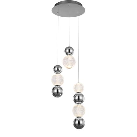 Italux Oter Suspension Cluster chromée 3000K blanc chaud 7xLED (1/2)