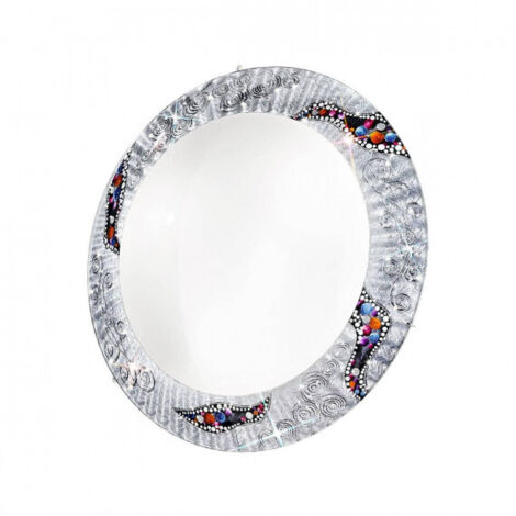 Kolarz SERENA - Plafonnier encastré à motif en verre design chrome poli - Motif Kiss Silver, 3x E27 (1/3)
