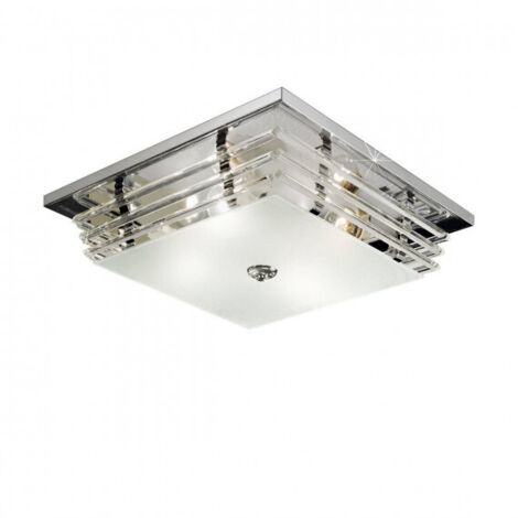 Kolarz ONTARIO - Plafonnier affleurant à motifs Lifestyle Chrome poli, 4x E27 (1/4)