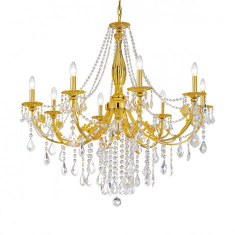 Kolarz PISANI CRYSTAL Lustres en cristal à plusieurs bras 8 lumières or 24 carats (1/5)