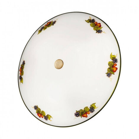 Kolarz NONNA - Plafonnier affleurant à motifs en verre de style cottage, laiton antique, 4x E27 (1/4)