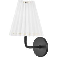 Hudson Valley Demi Applique murale à 1 lumière noir doux avec abat-jour
