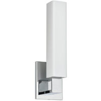 Livingston Support de bain 1 lumière chrome poli, verre