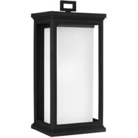 Elstead Roscoe - Grande lanterne murale extérieure à 1 ampoule noire IP44, E27