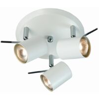Markslojd HYSSNA - Plafonnier de salle de bain à 3 ampoules, blanc, GU10