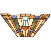 Elstead Inglenook - 2 lampes Tiffany Uplighters en verre Tiffany, E14