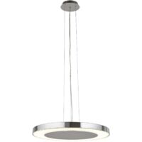 Searchlight Lexi - Luminaire suspendu à 1 lumière, chrome, blanc, verre LED intégré