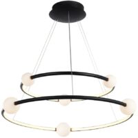 Italux Lausanne - Suspension LED moderne noir, rose, blanc chaud 3000K 4600lm dimmable