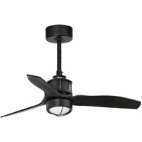 Faro Just Petit ventilateur de plafond 3 pales noir mat avec éclairage 3000 K Wiz Smart System