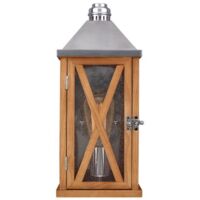 Elstead - Petite lanterne murale extérieure à 1 ampoule Chêne naturel clair IP44, E27