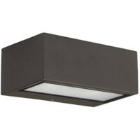 Leds-C4 Nemesis Aluminium - Applique murale extérieure à 1 ampoule marron IP44