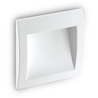 Applique d'extérieur LED carrée encastrable blanche IP65, 3000K