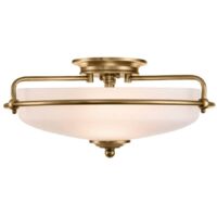Elstead Quoizel Griffin Plafonnier semi-encastré Bowl laiton patiné