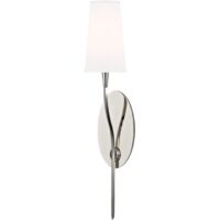 Hudson Valley Rutland Applique murale à 1 lumière, nickel poli avec abat-jour blanc