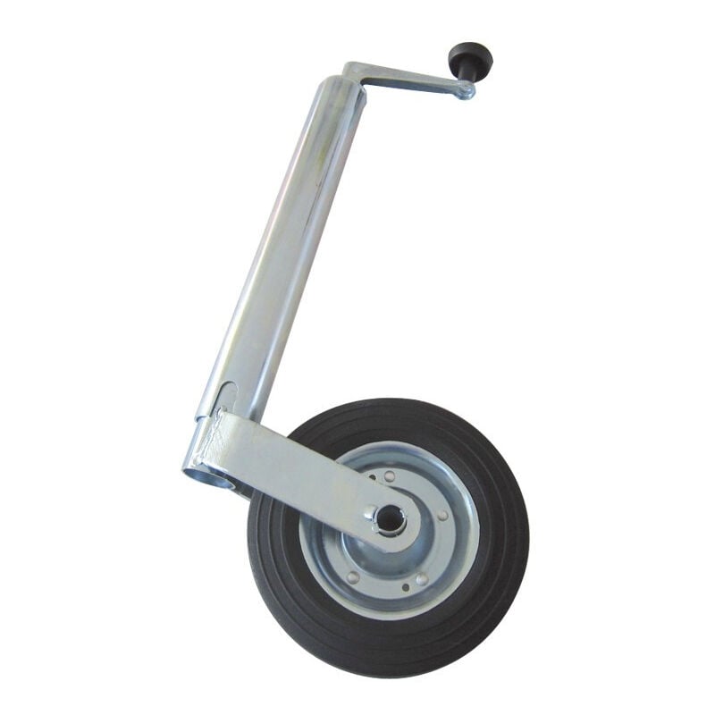 Roue Jockey - Diamètre 48 mm - Capacité 130 kg - Tube Circulaire et Galet Plein