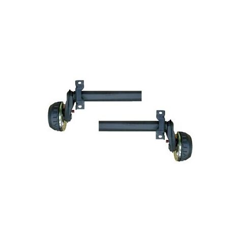 Maxter – Demi essieux remorque à souder 1600 kg – 5 trous entraxe 140 mm – Galvanisés pour soudures précises – Dimensions 1700 mm x 97 mm - 5TR140
