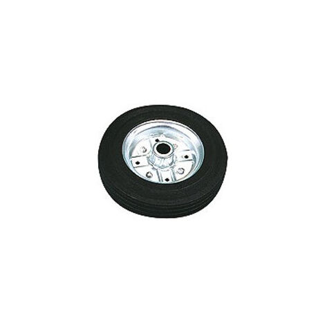 Maxter – Roulette jante acier 200 mm – Charge maximale 200 kg – Métal plein pour remorque – Roue durable et résistante