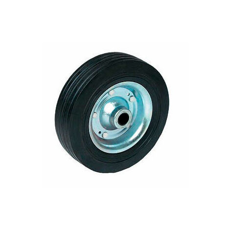Maxter – Roulette jante métal 220 mm – Charge 250 kg – Roue pour matériel d'atelier – Pour chantiers humides et terrains accidentés