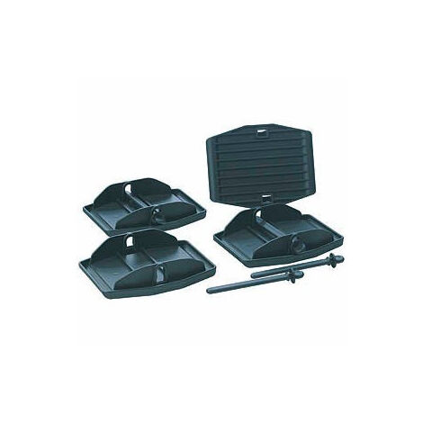 Maxter – Jeu de 4 coupelles de vérin – Base pivotante robuste – Pour projets de bricolage – Accessoires remorque