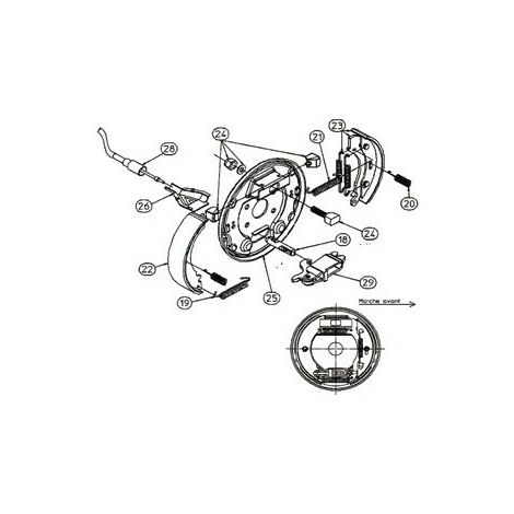 Maxter – Kit mâchoires RTN/GOETT – Moyeu 1640 – Charge maximale 900 kg – Perçage 4T115/4T130 – Compatible PTC 300/900 kg