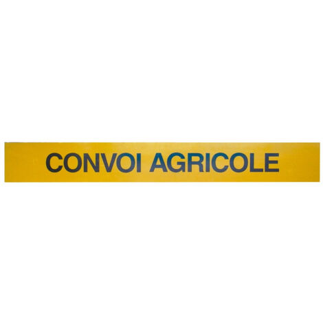 Maxter – Panneau de signalisation adhésif Convoi Agricole – 1900 x 250 mm – Texte noir sur fond adhésif pour visibilité optimale