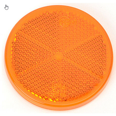 CATADIOPTRE ADHESIF ROND ORANGE (1/2)
