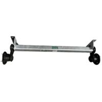 Maxter – Essieu de remorque non freiné 750 kg – Moyeux 4 trous 130 mm – Charge maximale 750 kg – Installation facile