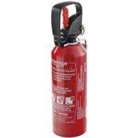 Maxter – Extincteur à poudre 1KG – Pression auxiliaire – Corps en acier durable – Pour feux classes A, B et C – Installation facile avec support