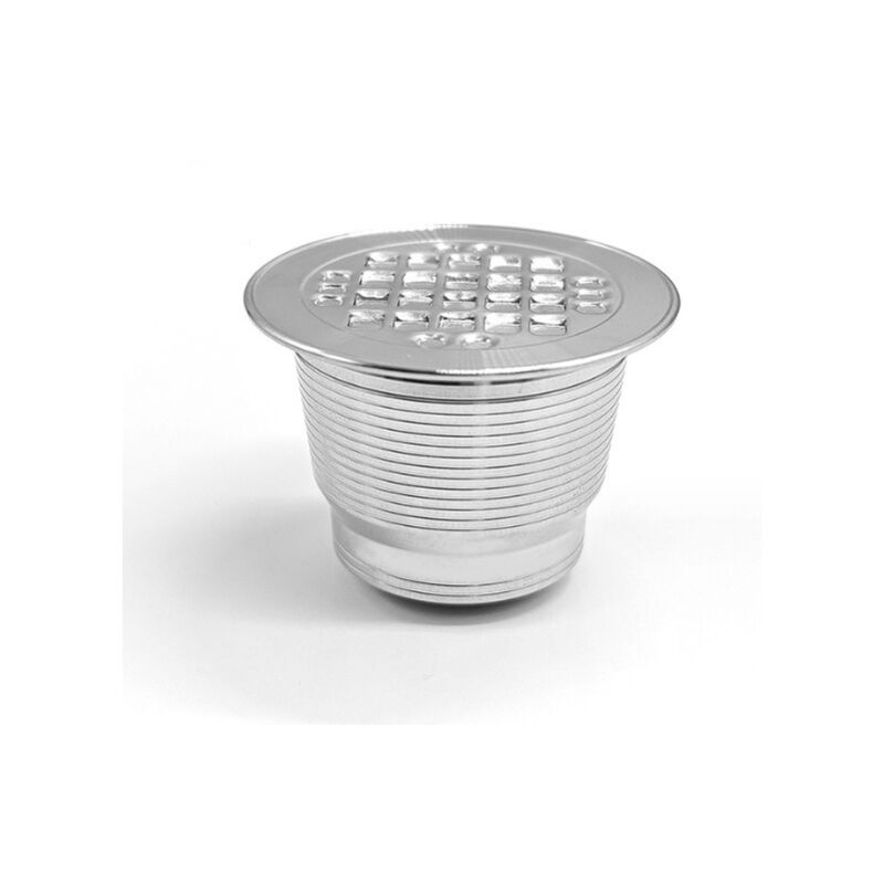 SHINING HOUSE Cápsulas de café espresso de metal rellenables para máquinas reutilizables y duraderas (tipo orificio cuadrado)