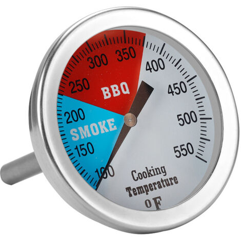 Thermomètre pour Barbecue Charbon de Bois Fumoir, 76mm Thermomètre four à pizza en Acier Inoxydable, pièces de Rechange pour BBQ