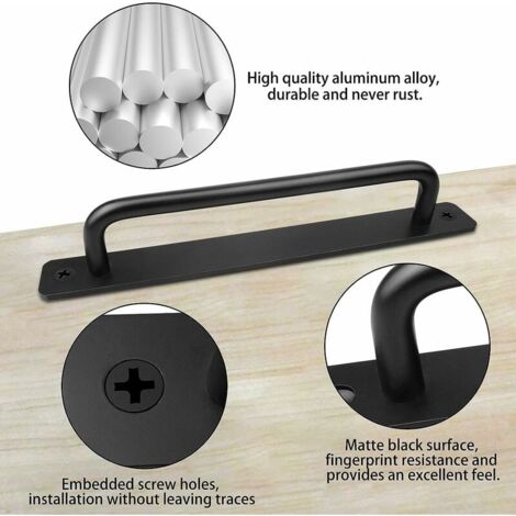 Paquete De 2 Manijas De Puerta Corredera De Aleación De Aluminio Para Puerta Contra Incendios Manijas De Puertas De Gabinete Manijas De Puertas De Armario Apertura Por Empuje 20 Cm X 4 Cm Color N 85391045