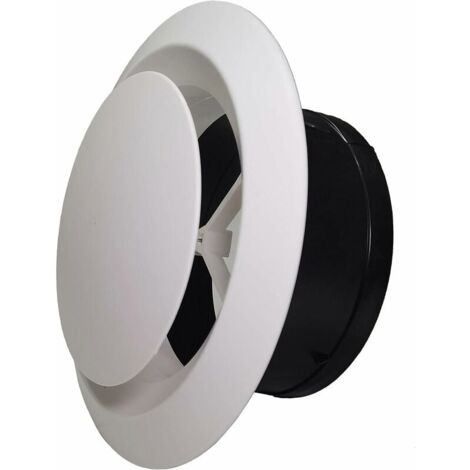 Rejilla Abs Techo Pared Rejilla De Ventilación Redonda Ajustable - 7,5 Cm - Para Pared Y Techo Rejilla Malla Integrada