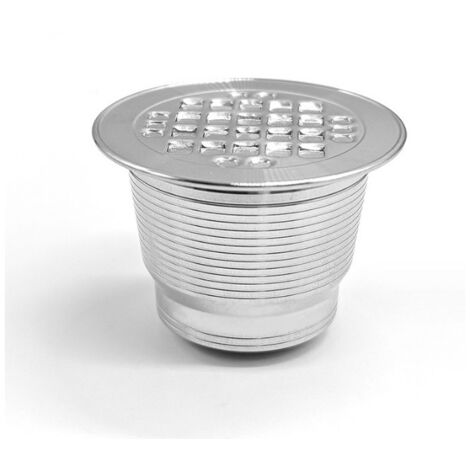 SHINING HOUSE Cápsulas de café espresso de metal rellenables para máquinas reutilizables y duraderas (tipo orificio cuadrado)