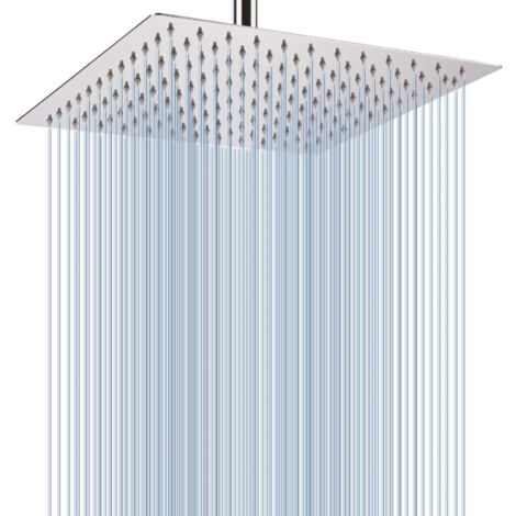 Cabezal Ducha Cuadrado 40x40cm Baño Grifo Ducha Efecto Lluvia Acero