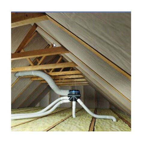 Kit VMC simple flux EasyHOME Hygroréglable COMBLES Classic livré avec 3 bouches Curve