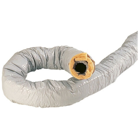 Atlantic – Gaine VMC isolée aluminium 6m Ø 160mm épaisseur 50mm – Isolation thermique pour systèmes double flux – Conduit souple T 162