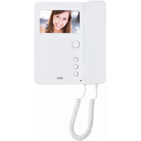 Urmet – Moniteur vidéo 2Voice Miro couleur à combiné – Interphone avec vision nocturne – Compatible avec CallMe – Installation facile