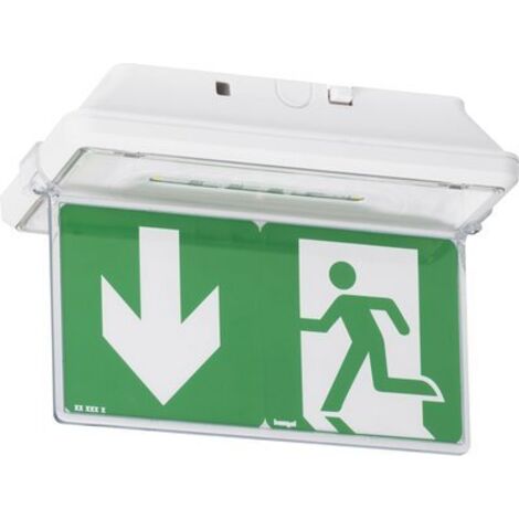 Legrand – Panneau de signalisation d'évacuation verticale – Compatible BAES – Indice de protection IP43 – Pour espaces publics et sécurité incendie