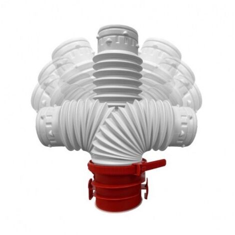 Unelvent – Piquage flexible sanitaire complémentaire diamètre 80 mm – Gaine VMC pour systèmes OCTEO – 890050