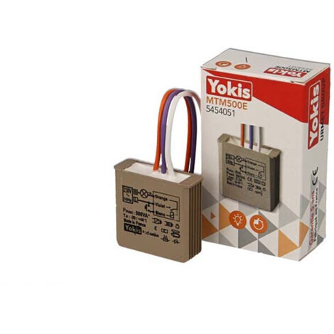 Yokis – Micromodule minuterie encastrable 500W – Double temporisation réglable 2s à 4h – Tension 230V – Compatible avec tous appareils