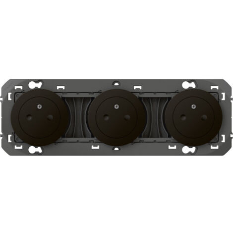 Legrand – Triple prise de courant 2P+T en saillie précâblée – Installation rapide pour rénovation – Indice de protection IP20 – 16A – Compatible avec chantiers humides