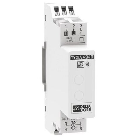 Delta Dore – Récepteur radio modulaire pour variation d'éclairage – Fréquence 868 MHz – Capacité jusqu'à 10 ampoules – Température -10 à +40 °C