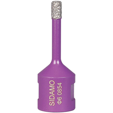 Sidamo – Trépan diamant à sec M14 Ø6 mm – Perçage pour céramique, marbre et granit – Longueur utile 35 mm – Vitesse max 12 200 tr/min