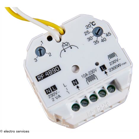 Delta Dore – Récepteur thermostat radio RF 4890 pour chauffage électrique au sol – Tension 230V – Intensité 16A – Compatible avec box connectée Tydom