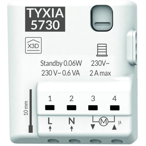 Delta Dore – Récepteur radio pour motorisation de volet roulant jusqu'à 4A – Portée 100 à 300m – Fonction sécurité et optimisation solaire