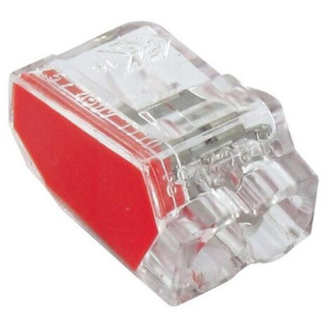 Lot de 200 bornes de connexion 2 fils 1 à 2,5mm² – Tenue en tension 450V – Intensité 24A – Installation par insertion directe – BLM