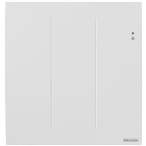 Thermor – Radiateur à inertie 479311 500W mural – Technologie connectée Cozytouch – Façade chauffante en aluminium – Dimensions 478x379x129mm