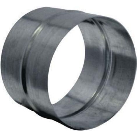 Unelvent – Manchon male-male galvanisé 200 mm – Raccord fumisterie pour ventilation – Conduit VMC et extracteurs d'air