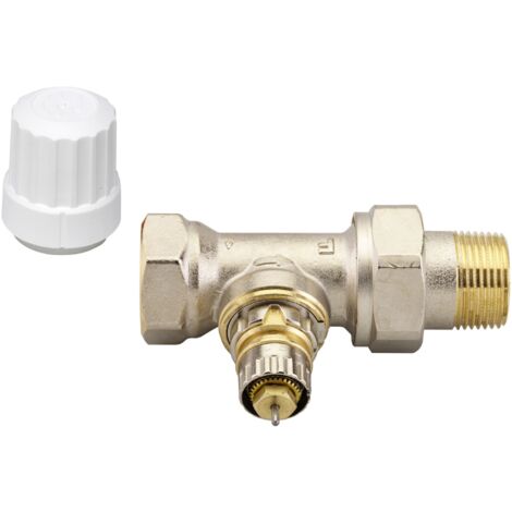 Danfoss – Corps thermostatique droit RA-N 20 3/4' – Raccord femelle 20x27 mm – Préréglage pour débit précis – Installation silencieuse et efficace